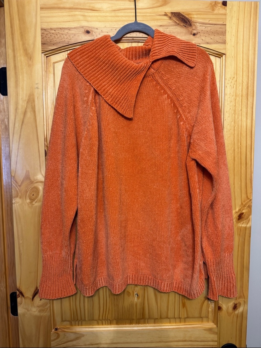 White Stag Collar orange Sweater